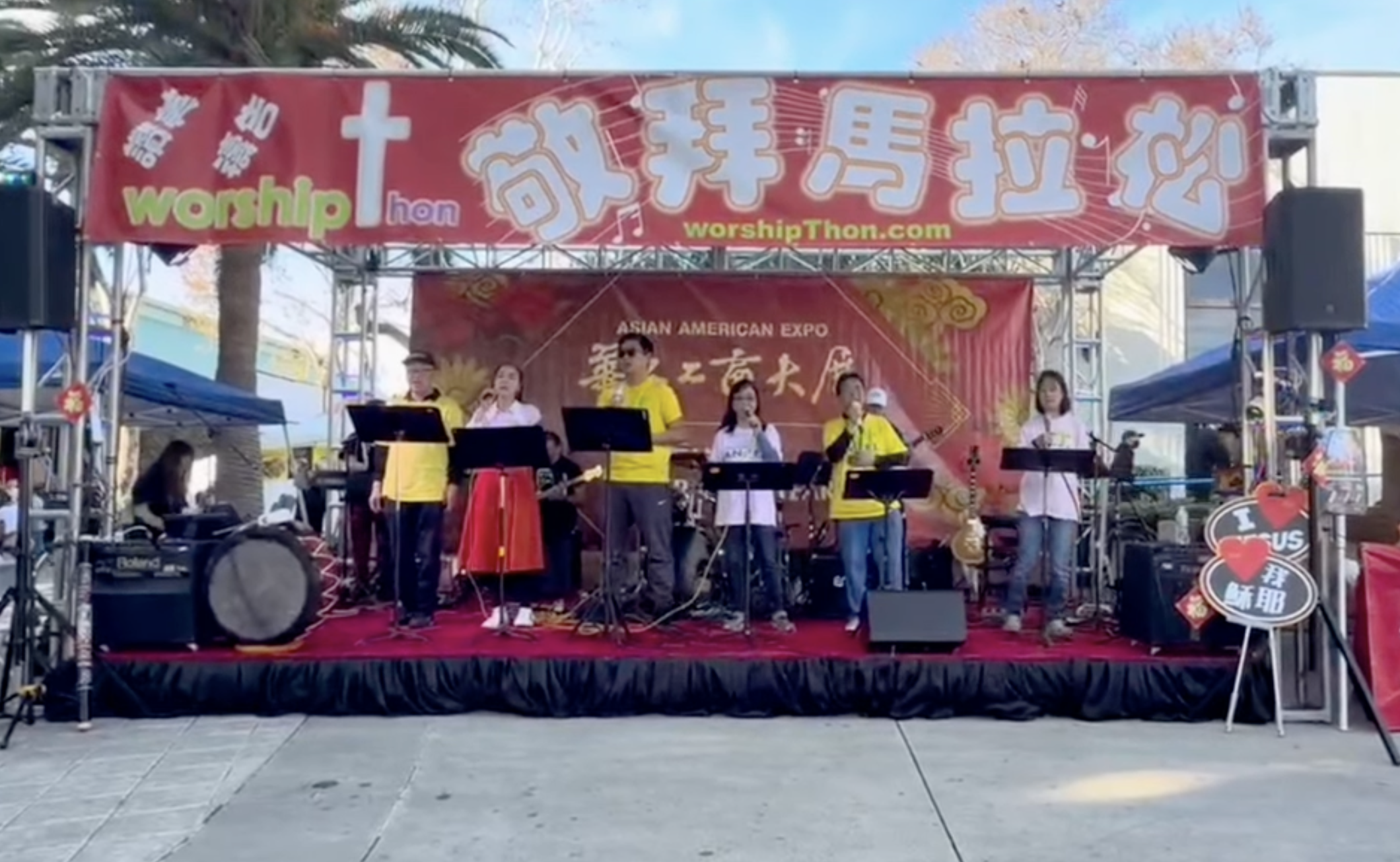 Angel Music Worship Team at Chinese business and gospel outreach